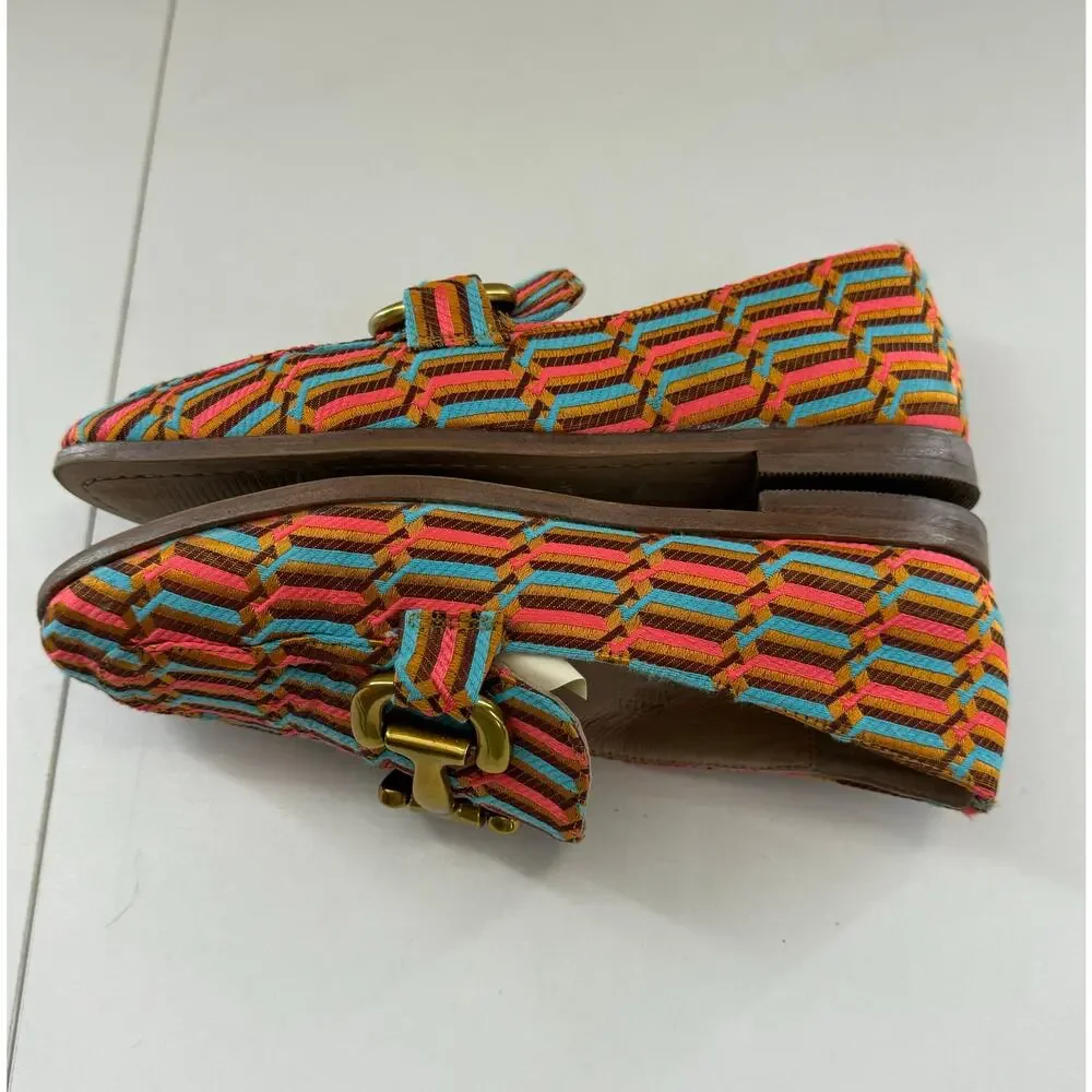 HTF Boden Snaffle Jacquard Loafers Size 37 (6.5 US) EUC